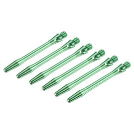 PATIKIL 45mm Aluminum Dart Shafts, Medium 2BA Thread Dart Stems Dart Accessories Throwing Fitting for Steel Tip - 6 Pack (Green)