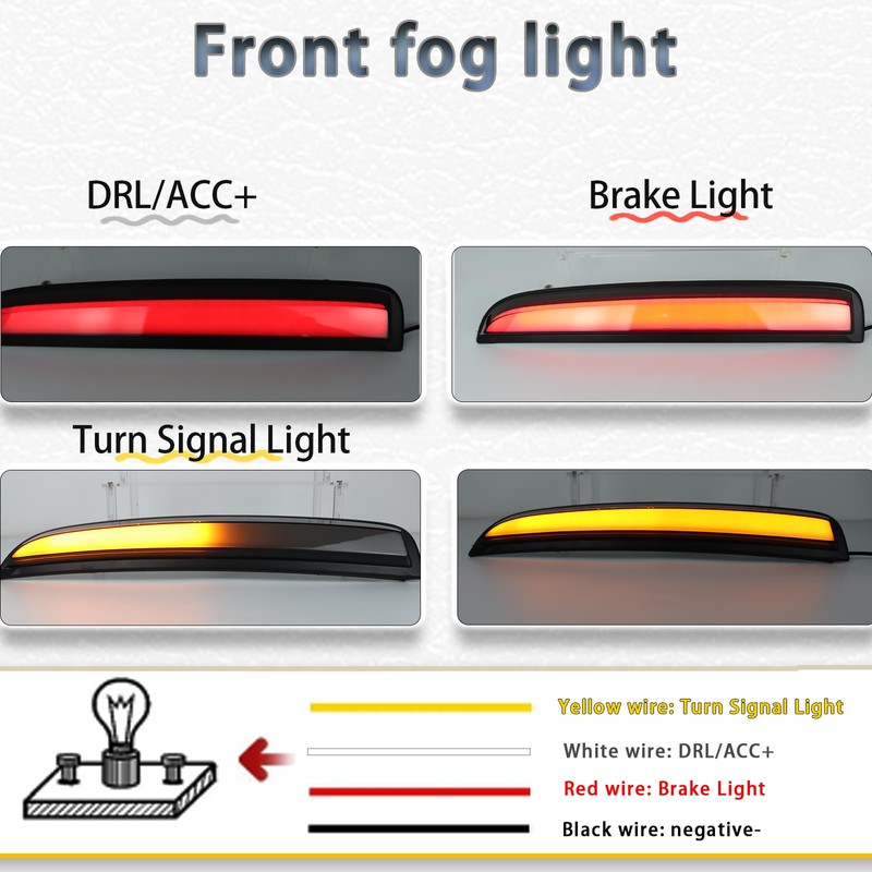 PGTOPONE Smoked LED Rear Trunk Pillar Tail Light Column Replacement