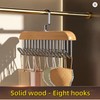 Wooden Hanger Organizer for Bras & Underwear – Multi-Hook Closet