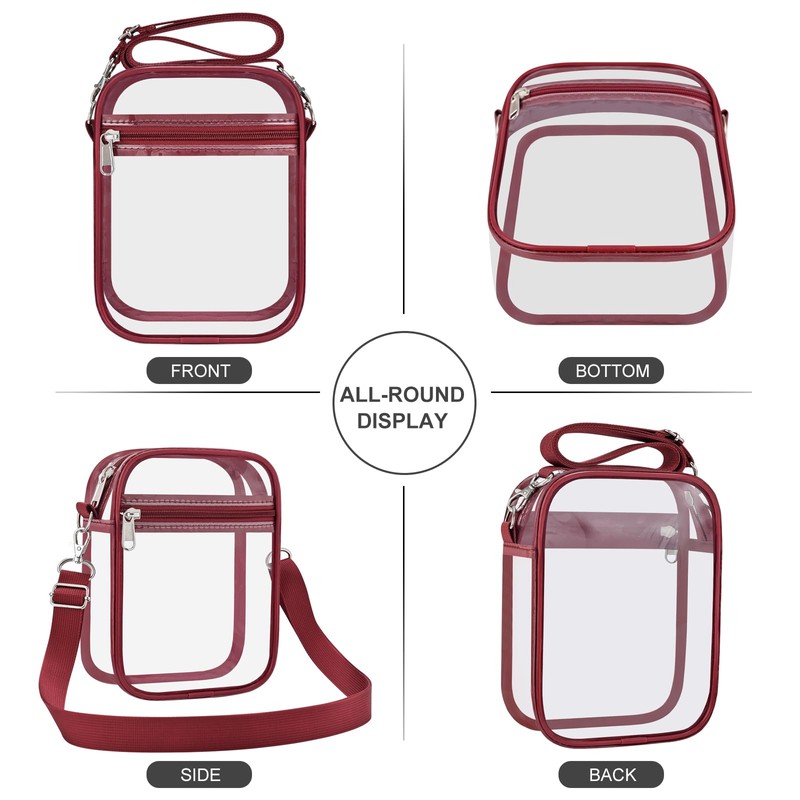 USPECLARE Clear Purse Stadium Transparent Messenger Bag Stadium Approved for