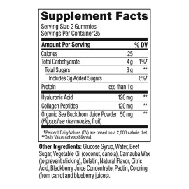 Olly Glowing Skin Acido Hialurónico & Colágeno 50 Gomitas Sabor Arándano