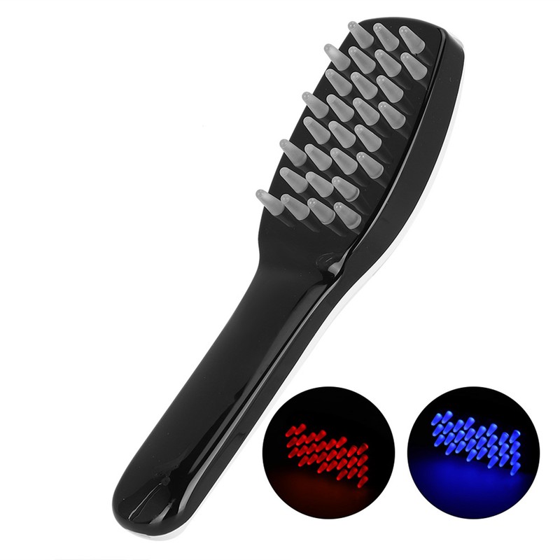 Electric Red Blue Light Hair Anti Loss Massage Vibration Therapy