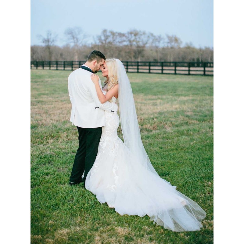 Ursumy Wedding 2T Velo largo catedral velo suave de tul