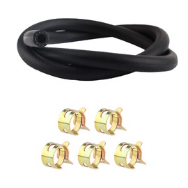 SAVITA 5/16 Inch ID Fuel Line Set, 8mm Fuel Line, 1 Meter Fuel Line with 5 Pcs Hose Clamps for Trucks, Cars, Tractors, or Small Engines