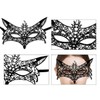 Lotsdonxia Elegant Black Lace Masquerade Mask Stylish Mystery and Glamour
