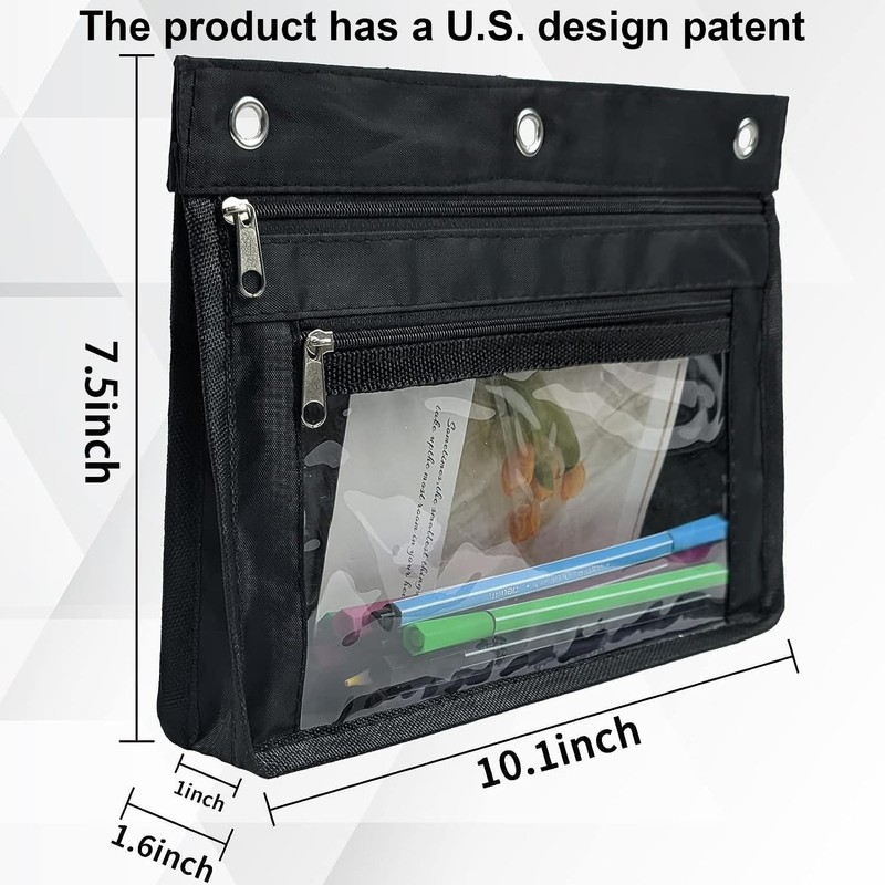 YoeeJob 2 Pack 1 Inch Expandable Zipper Pencil Pouches with