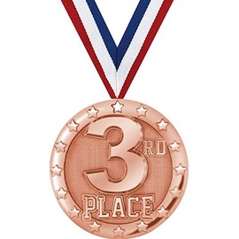 3rd Place Medals - 2" Bronze Place Medal Award
