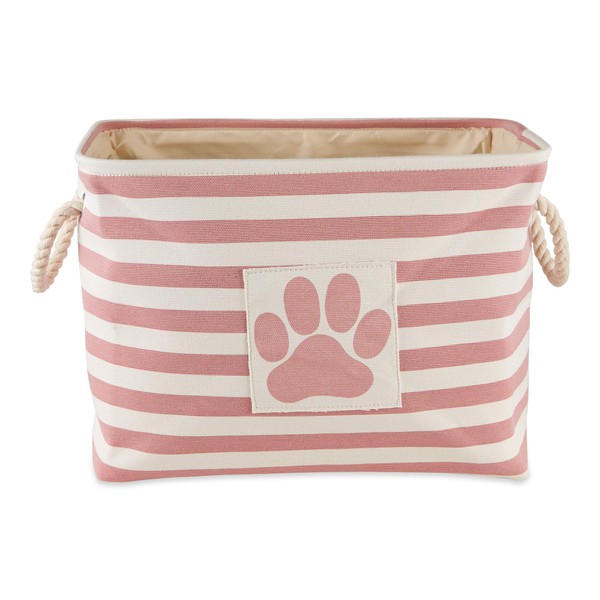 Bone Dry Pet Storage Collection Striped Paw Patch Bin, Small