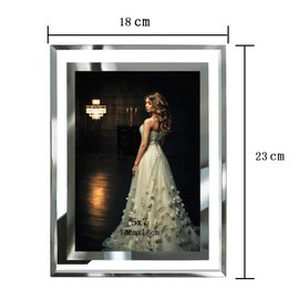 フォトフレーム ガラス 2L判 クリア 縦横兼用 写真立て おしゃれ 記念日 誕生日 退職 お祝い ギフト プレゼント