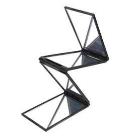 Portable Folding Mirror, 360 Degree Plastic Frame 4 Way Mirror for Home for Self Hair Cutting