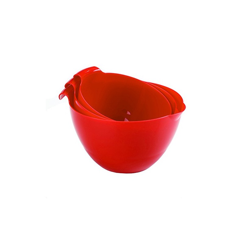 LINDEN SWEDEN 3-Piece Mixing Bowl Set, Red