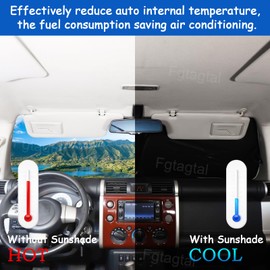 Parasol para parabrisas compatible con Toyota FJ Cruiser 2007-2021, parasol plegable para ventana delantera, visera de protección solar automática bloquea los rayos UV y mantiene el vehículo fresco, 1