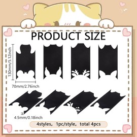 FINGERINSPIRE 4 Pcs Soap Scraper Shaping Tool 4 Styles Black Acrylic Soap Template Animal's Ear Theme Soap DIY Tools Deer Bear Pig Squirrel Ears Style Soap Scraper Shaping Tool for Cold Process