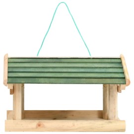 Solid Wood 13.8"x11.6"x8.3" Backyard Bird FeederColor: Brown Color