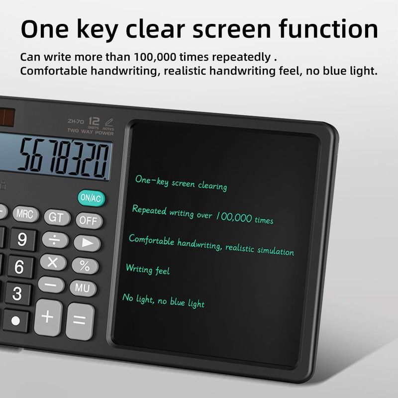 Desk Calculator with Pull - Out Stylus, 12 - Digit