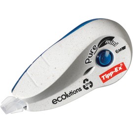Tipp-Ex 918466 Korrekturroller ECOlutions Pure Mini, 6 m x 5 mm, Displaybox à 10 Stück