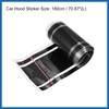 A ABSOPRO 3.94"x70.87" Car Hood Stripe Pattern Sticker Exterior Decal
