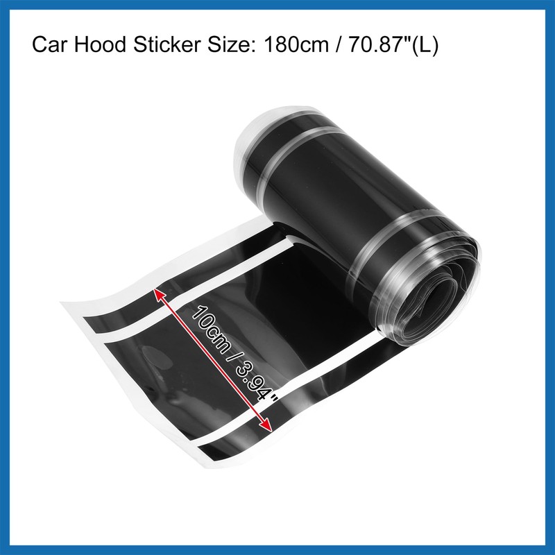 A ABSOPRO 3.94"x70.87" Car Hood Stripe Pattern Sticker Exterior Decal