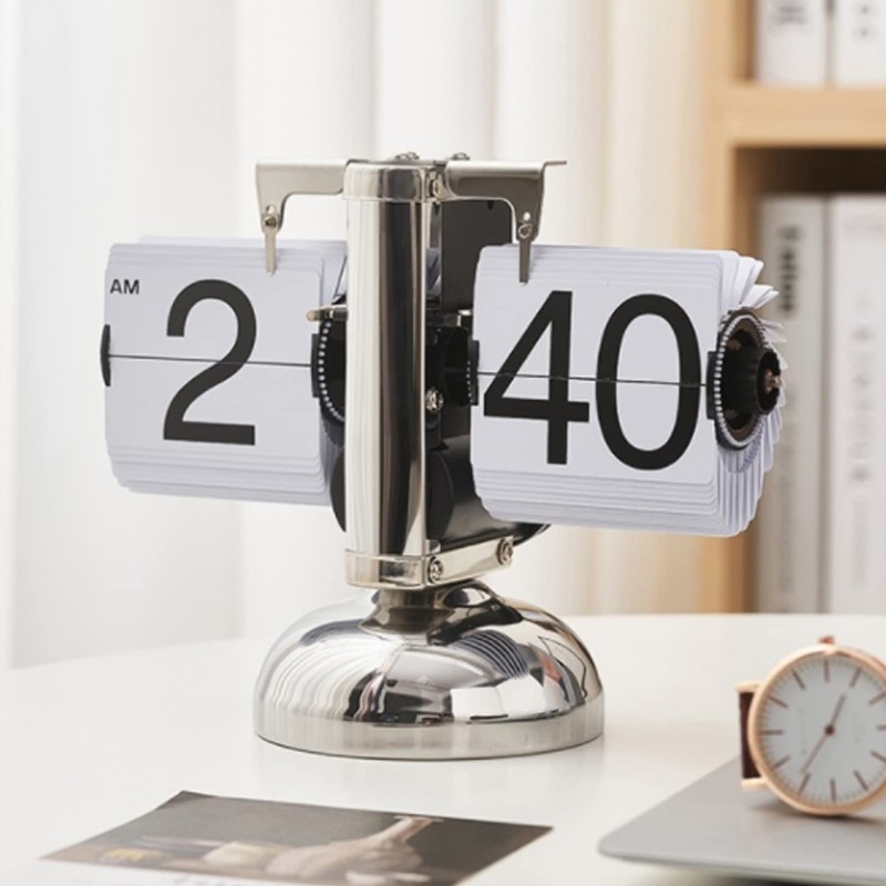 Digital Flip Down Clock Retro Minimalist Mechanical Auto Flip Clock