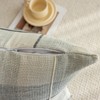 vctops Rustic Lattice Cotton Linen Decorative Throw Pillow Cover Embroidery