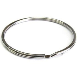 58mm Large Nickel Heavy Duty Split Ring Keyring Jailer (3)