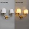 PERMO Vintage Sconce Gold 2 Lights Wall Sconces with Pleated