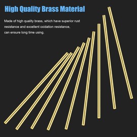 DYWISHKEY 20 Pieces 2.5mm Brass Rods, Brass Round Stock Lathe Bar Stock for DIY Craft Making, Handle Pin, 2.5mm in Diameter, 100mm in Length