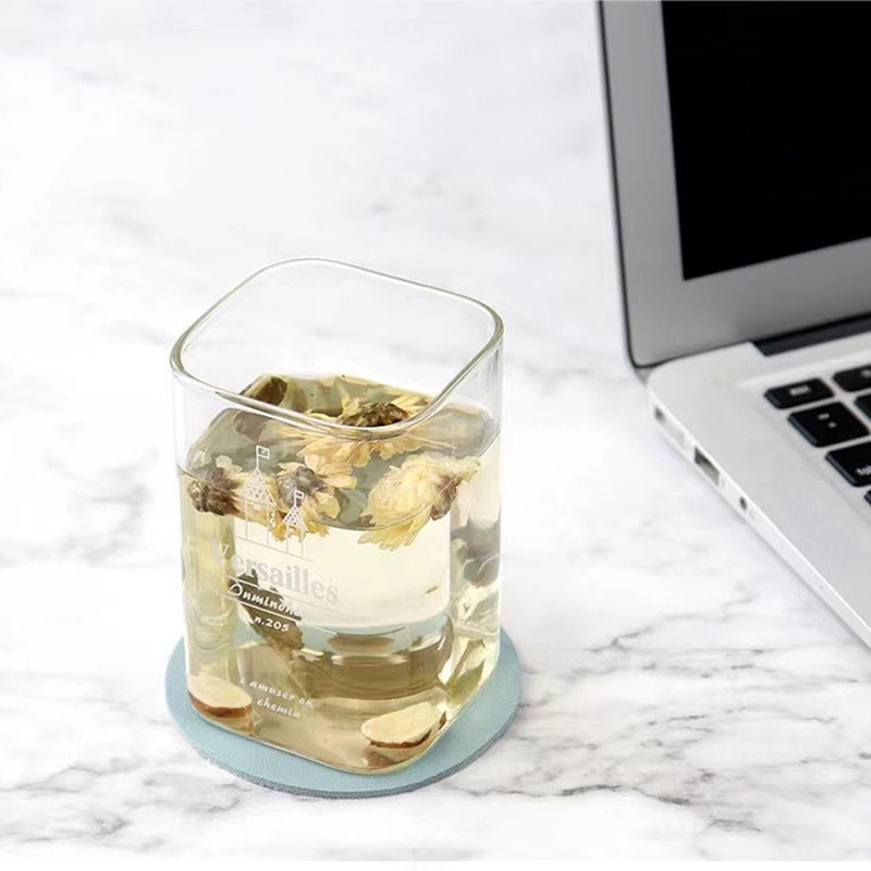 Leather Round Coaster Drinks Coasters Washable Decorative Home Office Bar