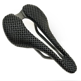 HLIYA 3D Print Carbon Bicycle Saddle Light/Soft/Breathable/Waterproof, Universal Seat Pad for City/Road Bike/MTB Bicycle Saddle 145 mm (245 x 145 mm)