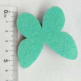 15pcs New Padded Felt Butterfly Satin Ribbon Flowers Beads Appliques Wedding A454 (Multi-color) by Chenkou Craft