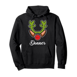 Donner Reindeer Christmas Costume Ugly Christmas Sweater Pullover Hoodie