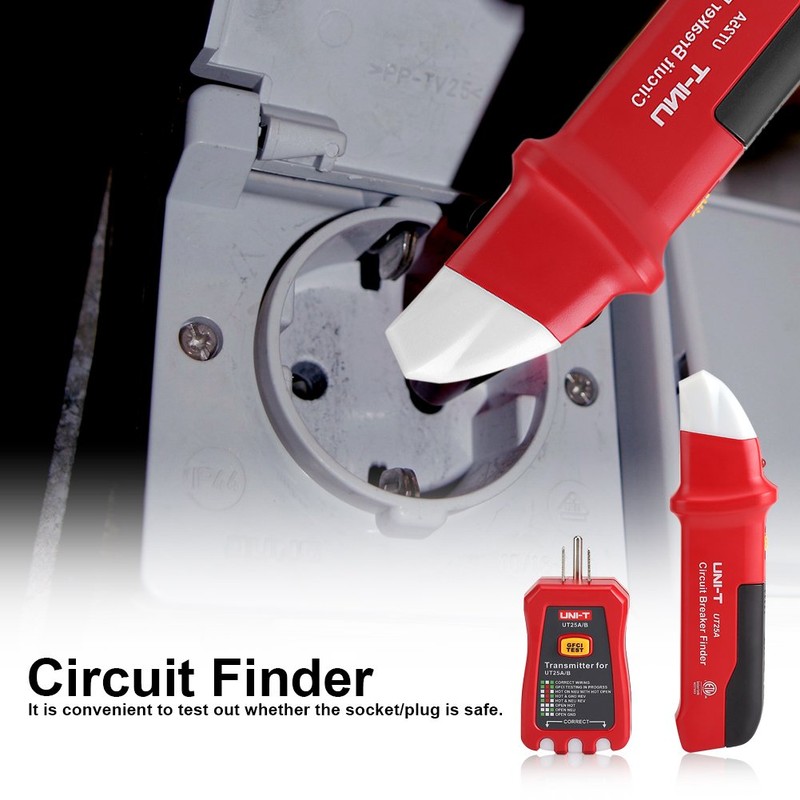 Profesional Buscador de Interruptor de Circuito Sensibilidad Ajustable Enchufe Ensayador