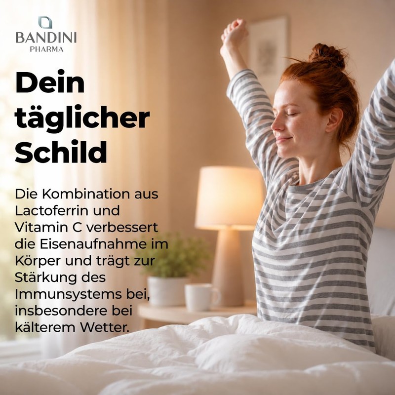 Bandini® Lactoferrin, 200 mg lactoferrin + 60 mg vitamin C