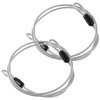 2PCS Wire Lightweight Bike Lock Cable, Double Loop Steel Security