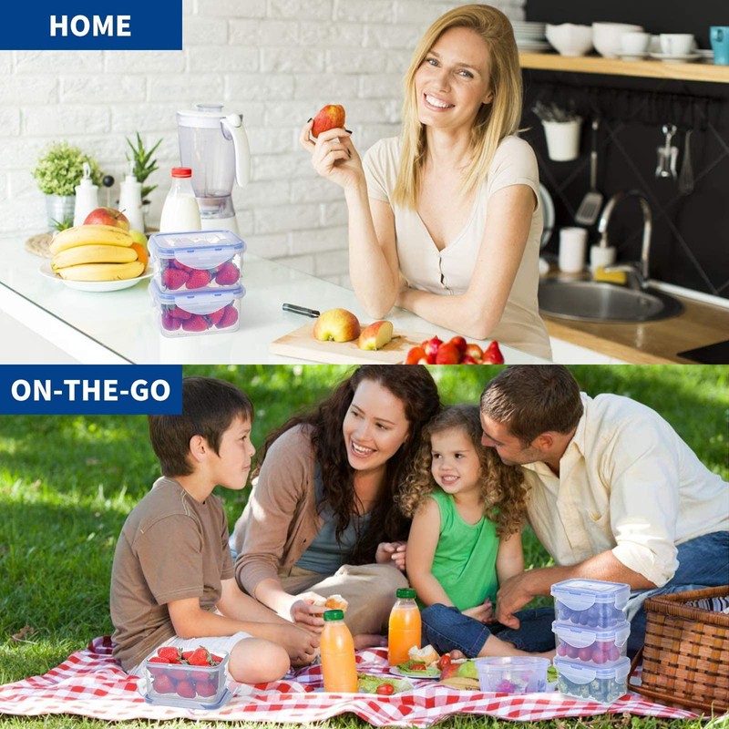 EASYLOCK 6 Pack 180ML Small Food Containers with Lids Airtight