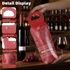 Wine Gift Bag, PU Leather Single-Bottle Wine Tote Carrier, Reusable