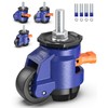 KOSTANZO Leveling Stem Casters Set of 4 Heavy Duty Retractable