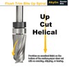 Akylin Spiral Flush Trim Router Bits 1/4“ Shank,1" CL Up-Cut