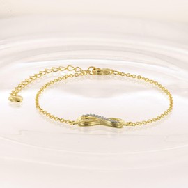 trendor Damen-Armband Unendlichkeit 925 Silber Vergoldet zauberhafter Armschmuck für Frauen, modische Geschenkidee, 28443