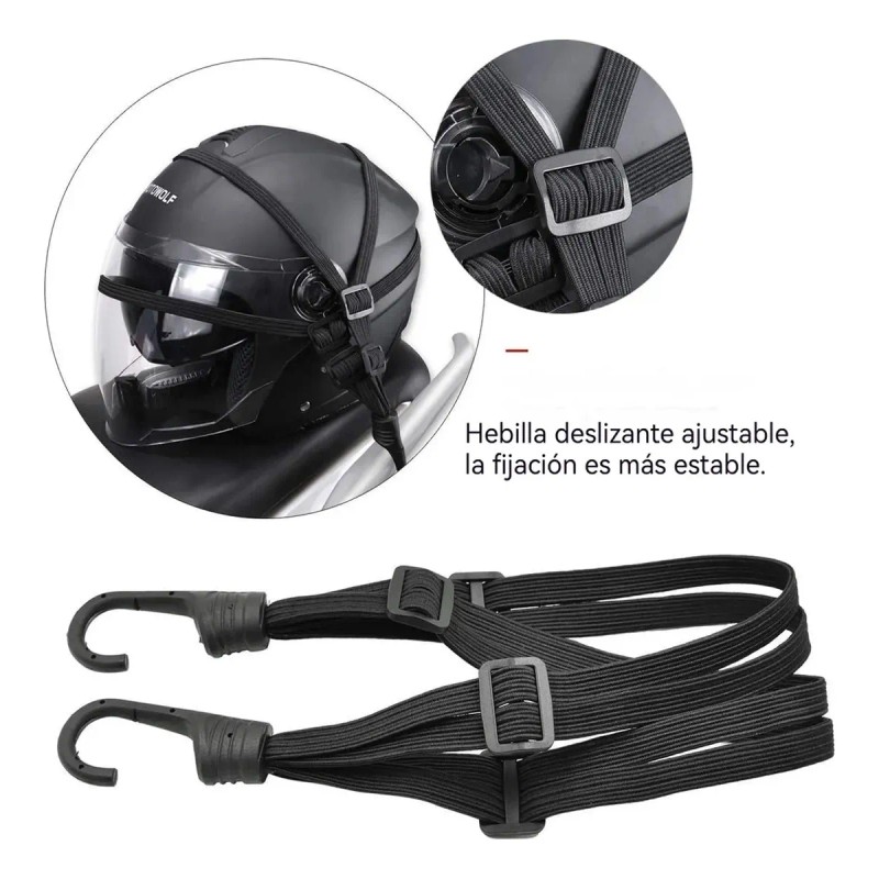 Correa Ajustable Para Casco De Moto O Equipaje 90cm