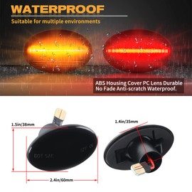 POPMOTORZ 4Pcs LED Fender Side Marker Lights Bed Fender Dual Rear Wheel Marker Lamps Assembly for Ford F350 F450 F550 Super Duty1999-2010 Front/Rear Double Wheel LED Side Marker Lamps Smoked Lens