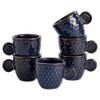WE collection Unique Ceramic Espresso Cups, 3 oz Demitasse Cups,