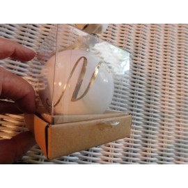 Mud Pie CHOICE OF MUD PIE TREE ORNAMENTS, 3" GOLD INITIAL