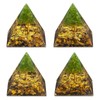 KYEYGWO Tiger's Eye Positive Energy Pyramid Gemstone, Tree of Life