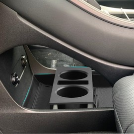 SHAOHAO 2024 2025 Palisade Lower Organizer Tray for Hyundai Palisade Accessories 2023 2024 2025 Palisade SE, SEL, XRT, Limited, Calligraphy Under Organizer Tray Insert Storage Pallet with Cup Holder