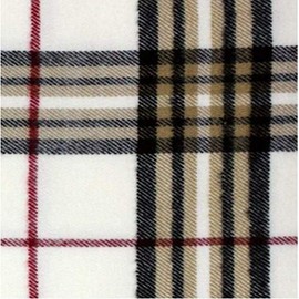Sierra Socks Men and Women Unisex Plaid Cashmere Feel Scarf, Oversized Scarves, Size 72"X12" (Winter White)