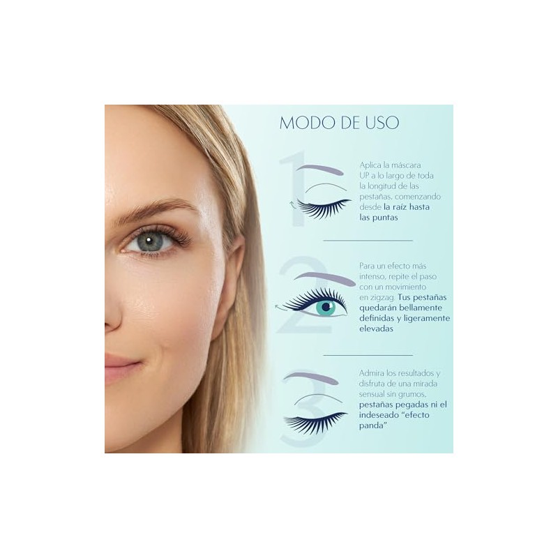 ORPHICA UP Máscara de Pestañas para Pestañas Lindas, Largas y