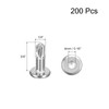 uxcell 200Pcs Hex Socket Self Tapping Screws, 1/4" x 3/4"