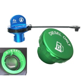 DIESEL Only for 2019 2023 Dodge Ram green diesel fuel cap. And DEF Cap. The aluminum fuel tank cap is magnetic