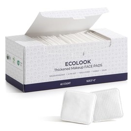 ECOLOOK Almohadillas de algodón para cara, exfoliante texturizado de triple capa y bordes reforzados ultra suaves, sin pelusa y sin desgarros, almohad